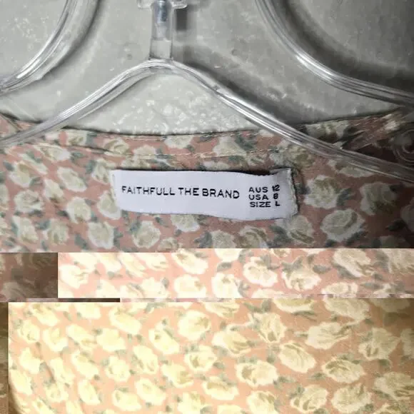 Faithfull The Brand Size 8 Marigot Tie-Front Dress in Pink Azalea Floral Print - Picture 4 of 9